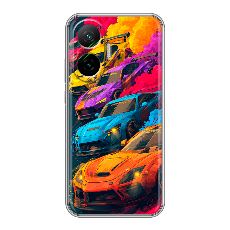 Силиконовый чехол на Poco F7 с принтом Тачки Силиконовый чехол на Poco F7 с принтом Тачки