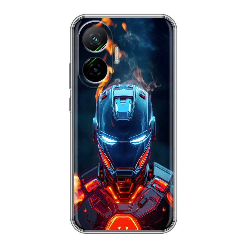 Силиконовый чехол на Poco F7 с принтом IronMan Железный человек Силиконовый чехол на Poco F7 с принтом IronMan Железный человек