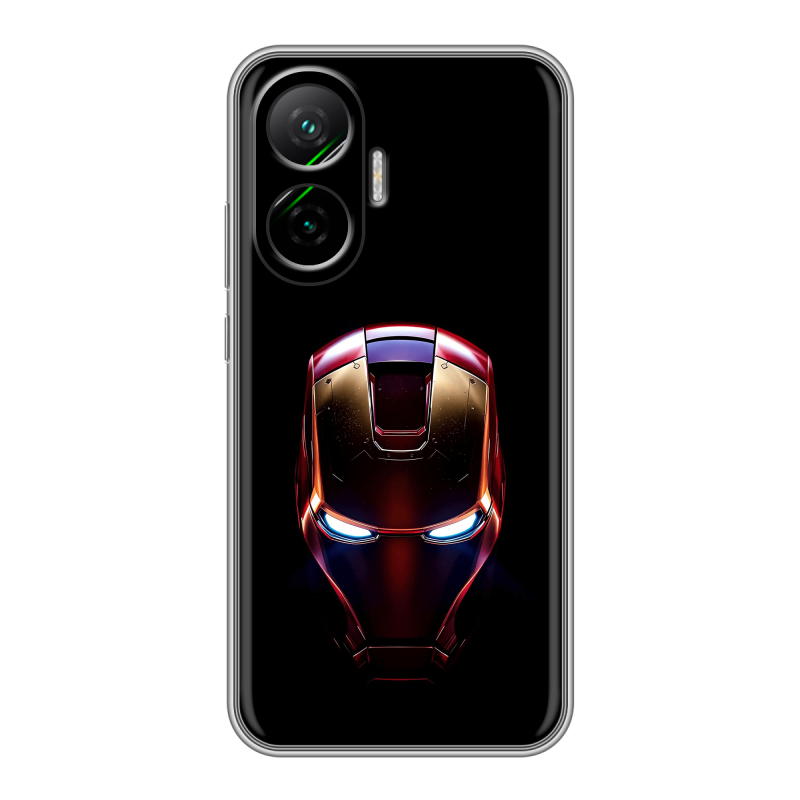 Силиконовый чехол на Poco F7 с принтом IronMan Железный человек Силиконовый чехол на Poco F7 с принтом IronMan Железный человек