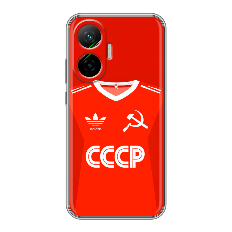 Силиконовый чехол на Poco F7 с принтом Флаг Герб СССР Силиконовый чехол на Poco F7 с принтом Флаг Герб СССР