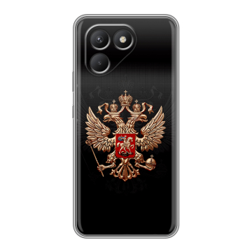 Силиконовый чехол на Tecno Pova 7 Neo с принтом Герб России