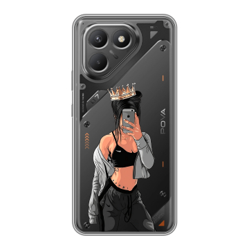 Силиконовый чехол на Tecno Pova 7 Neo с принтом Женские принты