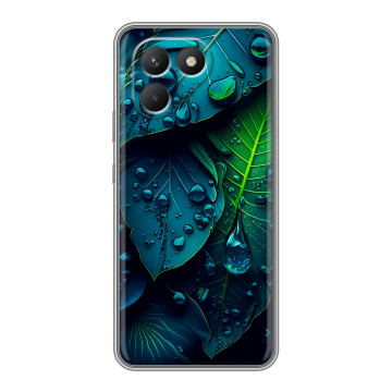 Силиконовый чехол на Tecno Pova 7 Neo с принтом Листья Силиконовый чехол на Tecno Pova 7 Neo с принтом Листья