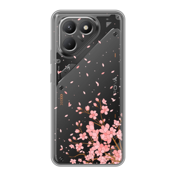 Силиконовый чехол на Tecno Pova 7 Neo с принтом Ветка сакуры