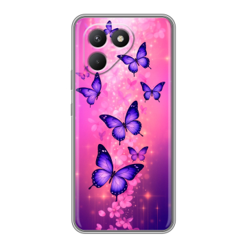 Силиконовый чехол на Tecno Pova 7 Neo с принтом Бабочки Силиконовый чехол на Tecno Pova 7 Neo с принтом Бабочки