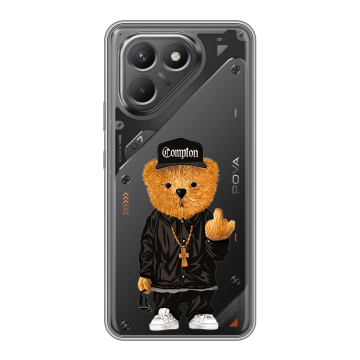 Силиконовый чехол на Tecno Pova 7 Neo с принтом Мишка