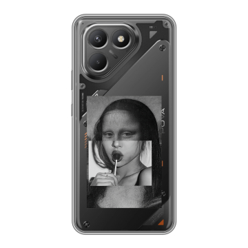 Силиконовый чехол на Tecno Pova 7 Neo с принтом Мона Лиза