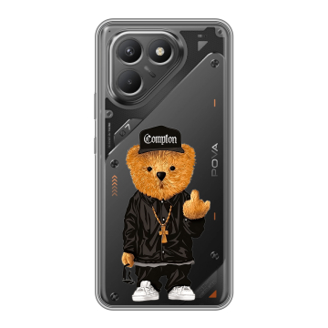 Силиконовый чехол на Tecno Pova 7 Neo с принтом Плюшевый медведь