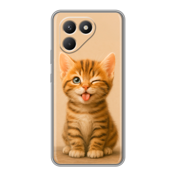 Силиконовый чехол на Tecno Pova 7 Neo с принтом котенок