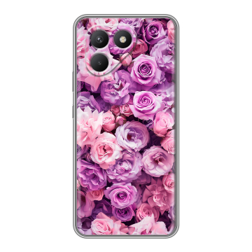 Силиконовый чехол на Tecno Pova 7 Neo с принтом лавандовые розы