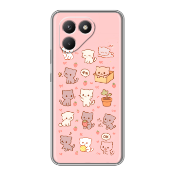 Силиконовый чехол на Tecno Pova 7 Neo с принтом Hello Kitty Хелоу Кити