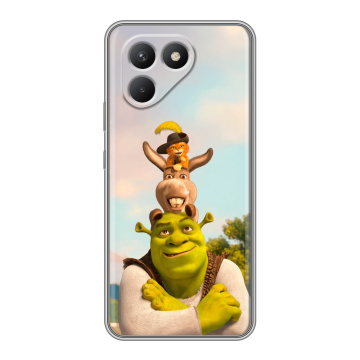 Силиконовый чехол на Tecno Pova 7 Neo с принтом Шрек Shrek Силиконовый чехол на Tecno Pova 7 Neo с принтом Шрек Shrek