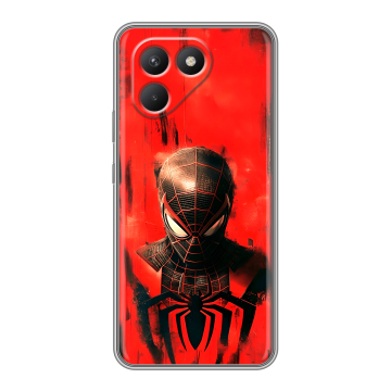 Силиконовый чехол на Tecno Pova 7 Neo с принтом человек паук spiderman Силиконовый чехол на Tecno Pova 7 Neo с принтом человек паук spiderman