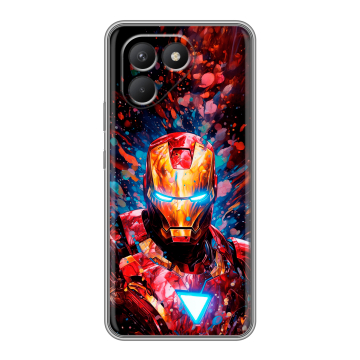 Силиконовый чехол на Tecno Pova 7 Neo с принтом Железный человек Ironman