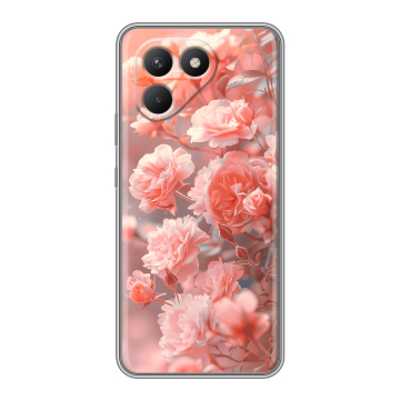 Силиконовый чехол на Tecno Pova 7 Neo с принтом Розы цветы Силиконовый чехол на Tecno Pova 7 Neo с принтом Розы цветы