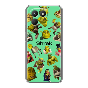 Силиконовый чехол на Tecno Pova 7 Neo с принтом Шрек Shrek Силиконовый чехол на Tecno Pova 7 Neo с принтом Шрек Shrek