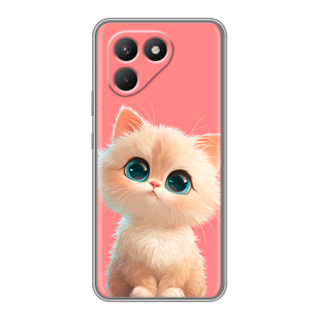 Силиконовый чехол на Tecno Pova 7 Neo с принтом Розовый котенок Силиконовый чехол на Tecno Pova 7 Neo с принтом Розовый котенок