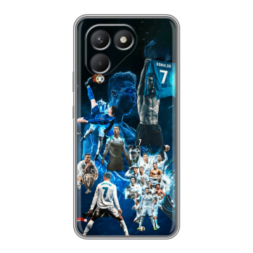 Силиконовый чехол на Tecno Pova 7 Neo с принтом Реал Роналдо