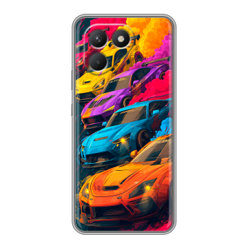 Силиконовый чехол на Tecno Pova 7 Neo с принтом Тачки Силиконовый чехол на Tecno Pova 7 Neo с принтом Тачки