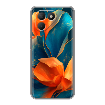 Силиконовый чехол на Tecno Pova 7 Neo с принтом Цветы Силиконовый чехол на Tecno Pova 7 Neo с принтом Цветы