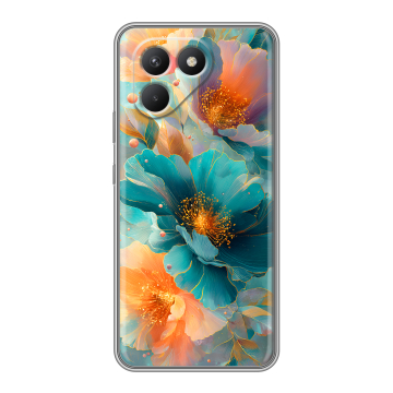 Силиконовый чехол на Tecno Pova 7 Neo с принтом Цветы Силиконовый чехол на Tecno Pova 7 Neo с принтом Цветы