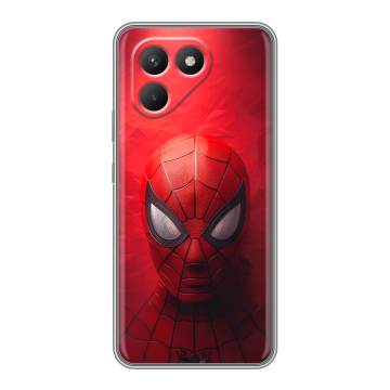 Силиконовый чехол на Tecno Pova 7 Neo с принтом Spiderman Человек паук Силиконовый чехол на Tecno Pova 7 Neo с принтом Spiderman Человек паук