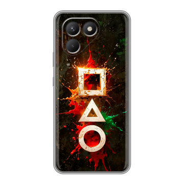 Силиконовый чехол на Tecno Pova 7 Neo с принтом Squid Game Игра кальмара