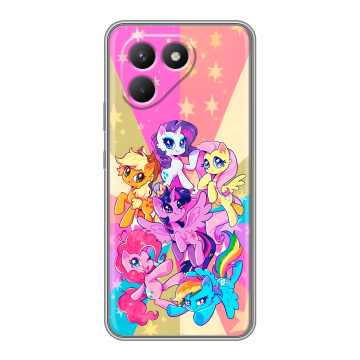 Силиконовый чехол на Tecno Pova 7 Neo с принтом My little pony Дружба чудо Силиконовый чехол на Tecno Pova 7 Neo с принтом My little pony Дружба чудо