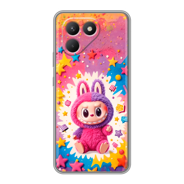 Силиконовый чехол на Tecno Pova 7 Neo с принтом Labubu Лабубу Силиконовый чехол на Tecno Pova 7 Neo с принтом Labubu Лабубу