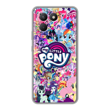 Силиконовый чехол на Tecno Pova 7 Neo с принтом My little pony Дружба чудо Силиконовый чехол на Tecno Pova 7 Neo с принтом My little pony Дружба чудо