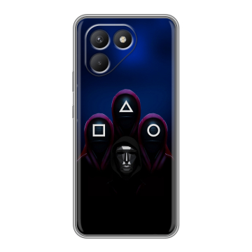 Силиконовый чехол на Tecno Pova 7 Neo с принтом Игра Кальмара Силиконовый чехол на Tecno Pova 7 Neo с принтом Игра Кальмара