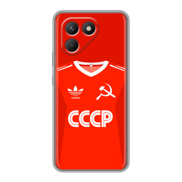 Силиконовый чехол на Tecno Pova 7 Neo с принтом Флаг Герб СССР Силиконовый чехол на Tecno Pova 7 Neo с принтом Флаг Герб СССР