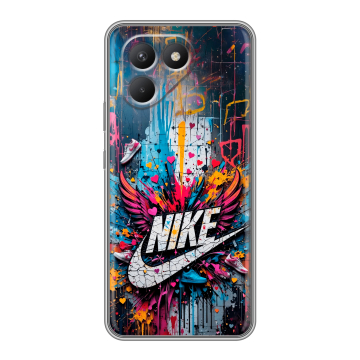 Силиконовый чехол на Tecno Pova 7 Neo с принтом Nike Найк