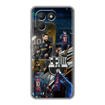 Силиконовый чехол на Tecno Pova 7 Neo с принтом Messi Barcelona Силиконовый чехол на Tecno Pova 7 Neo с принтом Messi Barcelona