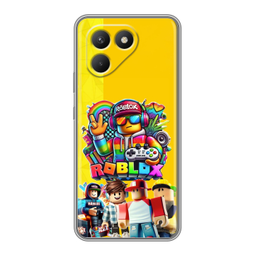 Силиконовый чехол на Tecno Pova 7 Neo с принтом Roblox Роблокс Силиконовый чехол на Tecno Pova 7 Neo с принтом Roblox Роблокс