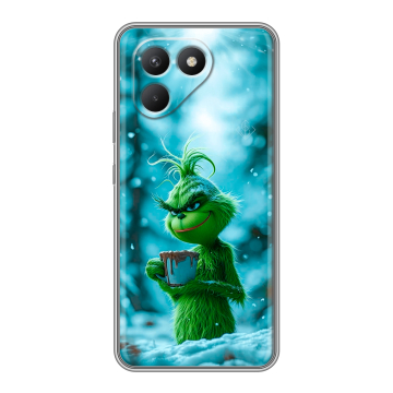 Силиконовый чехол на Tecno Pova 7 Neo с принтом Новый год гринч Силиконовый чехол на Tecno Pova 7 Neo с принтом Новый год гринч