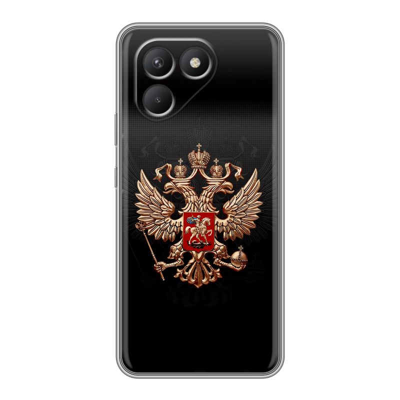 Силиконовый чехол на Tecno Pova 7 Neo с принтом Герб России Силиконовый чехол на Tecno Pova 7 Neo с принтом Герб России
