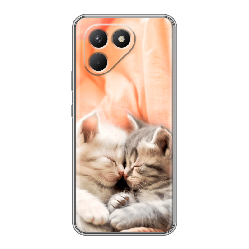 Силиконовый чехол на Tecno Pova 7 Neo с принтом Котята Силиконовый чехол на Tecno Pova 7 Neo с принтом Котята