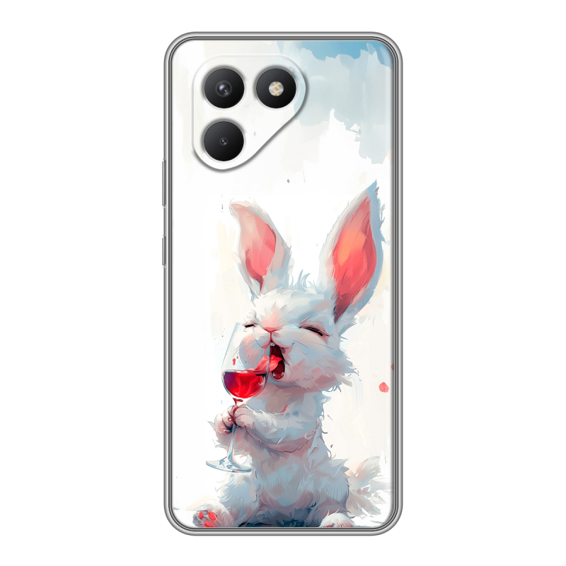 Силиконовый чехол на Tecno Pova 7 Neo с принтом кролик зайчик Силиконовый чехол на Tecno Pova 7 Neo с принтом кролик зайчик