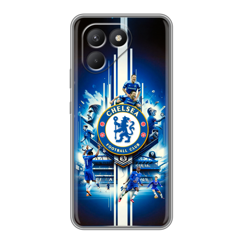 Силиконовый чехол на Tecno Pova 7 Neo с принтом Chelsea Челси Силиконовый чехол на Tecno Pova 7 Neo с принтом Chelsea Челси