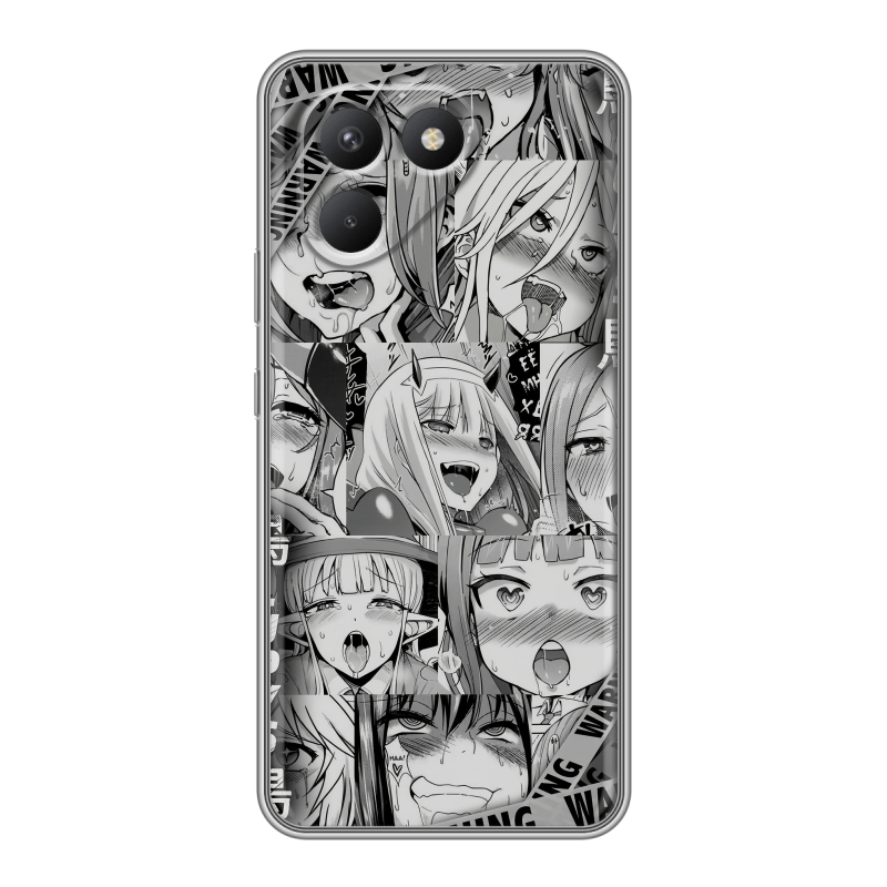 Силиконовый чехол на Tecno Pova 7 Neo с принтом Ahegao Ахегао Аниме Силиконовый чехол на Tecno Pova 7 Neo с принтом Ahegao Ахегао Аниме
