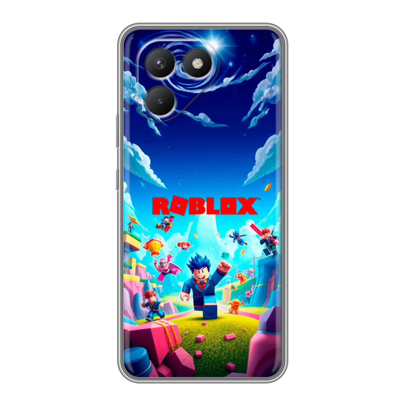 Силиконовый чехол на Tecno Pova 7 Neo с принтом Roblox Роблокс Силиконовый чехол на Tecno Pova 7 Neo с принтом Roblox Роблокс