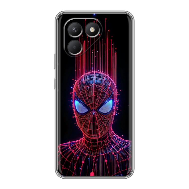 Силиконовый чехол на Tecno Pova 7 Neo с принтом Spiderman Человек паук Силиконовый чехол на Tecno Pova 7 Neo с принтом Spiderman Человек паук