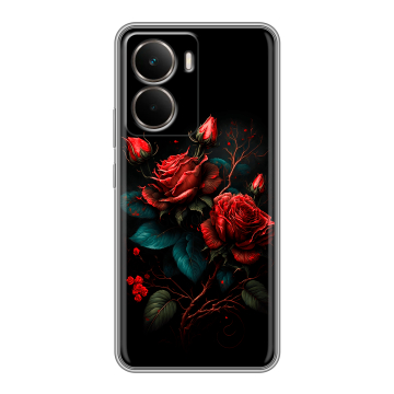 Силиконовый чехол на Realme P3 с принтом Розы красные Силиконовый чехол на Realme P3 с принтом Розы красные