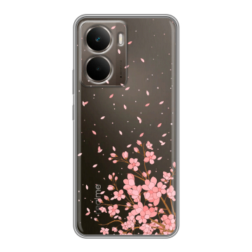 Силиконовый чехол на Realme P3 с принтом Ветка сакуры