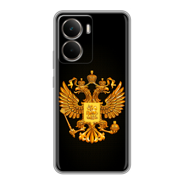 Силиконовый чехол на Realme P3 с принтом Герб России желтый Силиконовый чехол на Realme P3 с принтом Герб России желтый