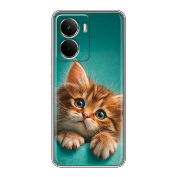 Силиконовый чехол на Realme P3 с принтом котенок