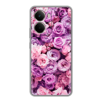 Силиконовый чехол на Realme P3 с принтом лавандовые розы Силиконовый чехол на Realme P3 с принтом лавандовые розы