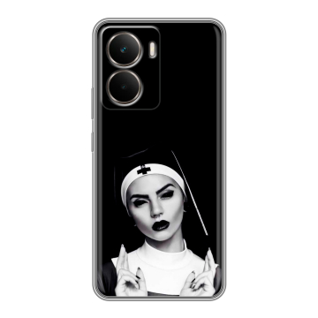 Силиконовый чехол на Realme P3 с принтом монашка