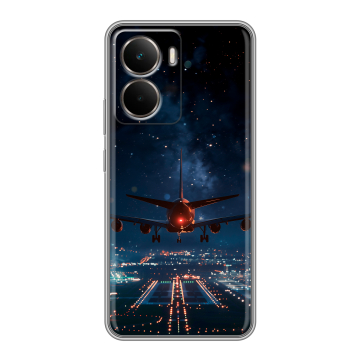 Силиконовый чехол на Realme P3 с принтом самолет